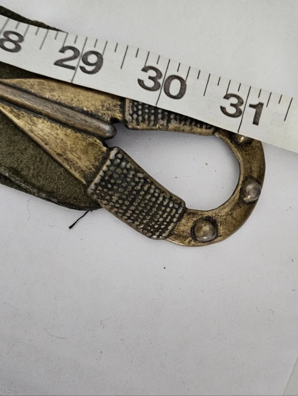 Arrowhead Bronze Color metal buckle Olive Green stretch band belt
